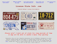 Tablet Screenshot of licenseplateinfo.com